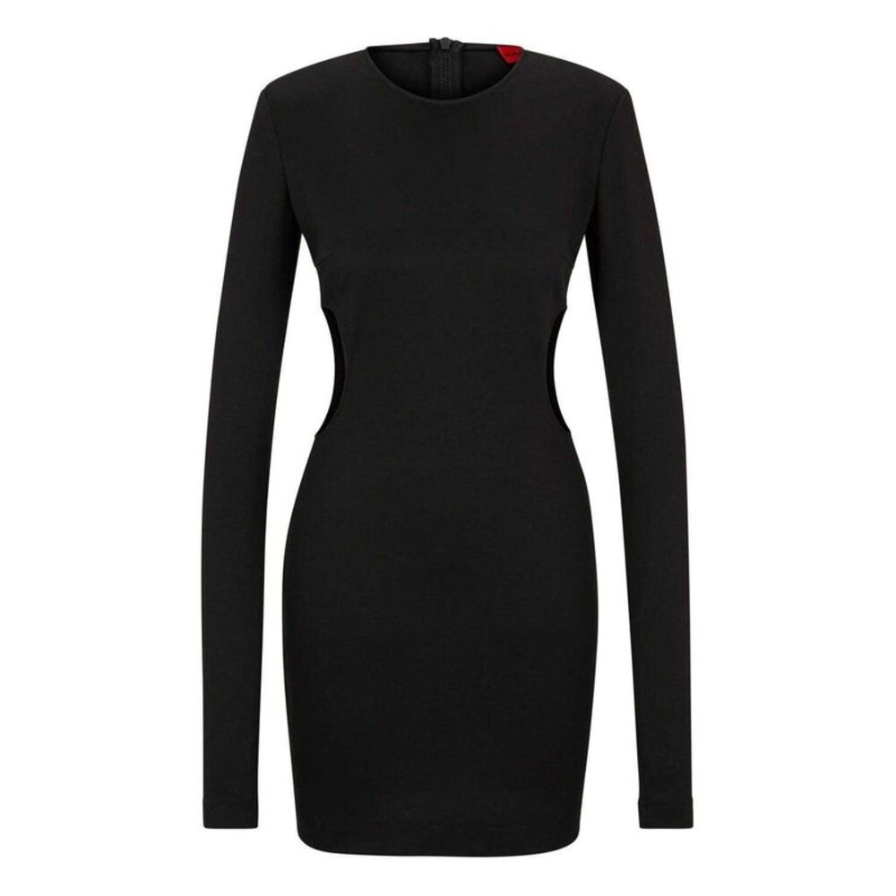 Hugo Womens/Ladies Kemila Crew Neck Bodycon Dress / Black